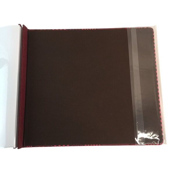 Colorbok 12x12 Inch Postbound Scrapbook Album Fabric Kitchen Flowers Burgandy - Picture 8 of 8